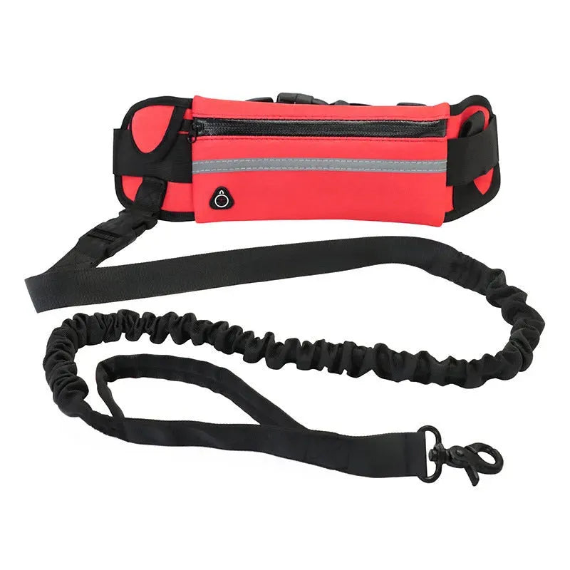 Hands Free Dog Leash Pet Walking And Training Belt With Shock Absorbing Bungee Leash For Up To 180lbs Large Dogs Phone Pocket And Water Bottle Holder - Bellarte Enchanté Hands Free Dog Leash Pet Walking And Training Belt With Shock Absorbing Bungee Leash For Up To 180lbs Large Dogs Phone Pocket And Water Bottle Holder